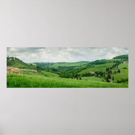 Panorama der toskanischen Landschaft Poster