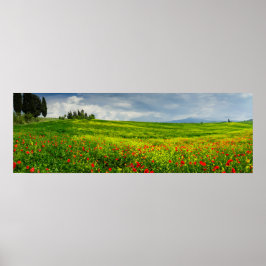 Panorama der toskanischen Landschaft Poster