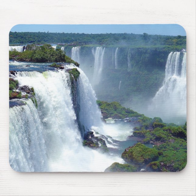 Panorama der Wasserfälle von Iguazu aus Brasilien Mousepad (Vorne)