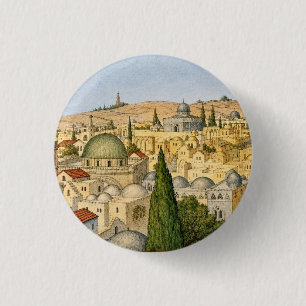 Panorama des alten Jerusalem Button