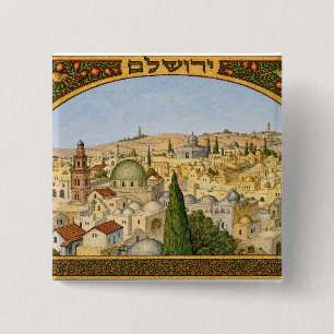 Panorama des alten Jerusalem Button