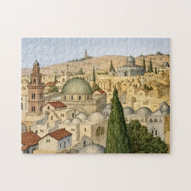 Panorama des alten Jerusalem Puzzle (Horizontal)