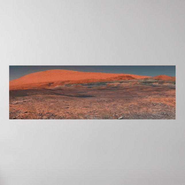 Panorama des Berges Sharp auf den Mars Poster (Vorne)