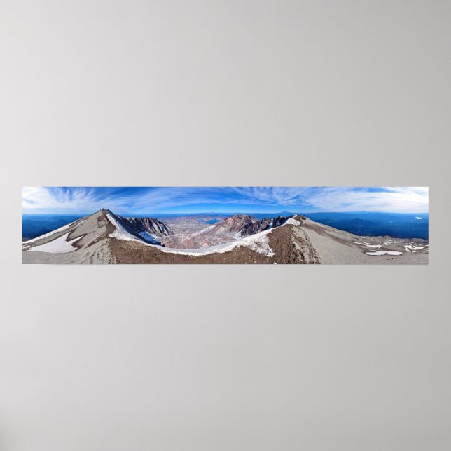 Panorama des Gipfels von St. Helens Poster (Vorne)