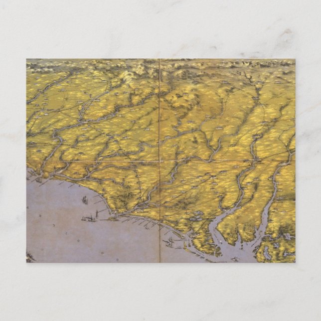 Panorama des Kriegssitzes Postkarte (Vorderseite)