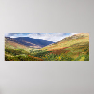Panorama des schottischen Highlands Poster
