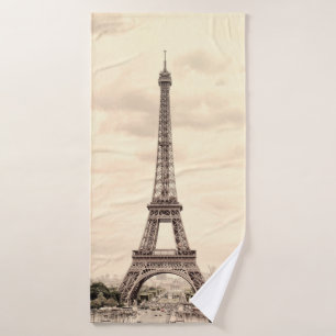 Panorama Eiffelturm in Paris. Frankreich. Vintag v Badehandtuch