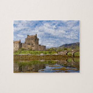 Panorama Eilean Donan Schloss angesehen vom Süden Puzzle