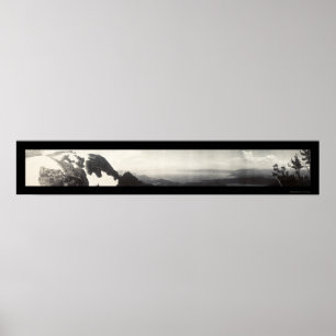 Panorama-Foto 1906 Lake Tahoe CA Poster