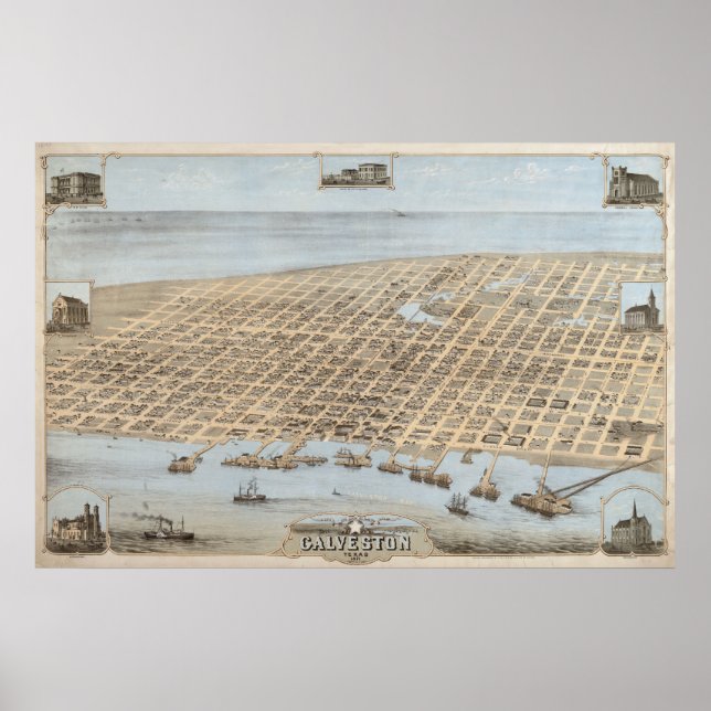 Panorama Galveston Poster (Vorne)