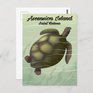 Panorama Insel Meer Schildkröten Wand Postkarte