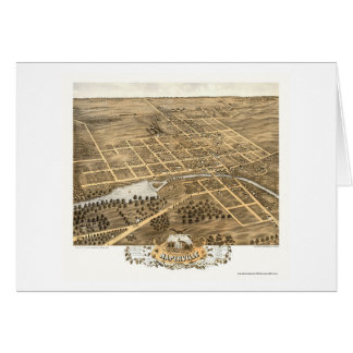 Panorama-Karte von Naperville, IL - 1869