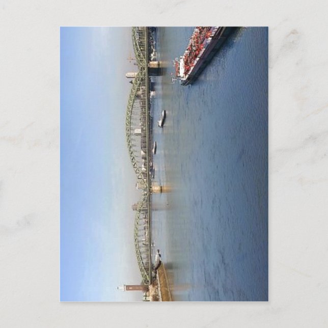 Panorama Köln , Deutschland. Ansicht von Deutzer B Postkarte (Vorderseite)