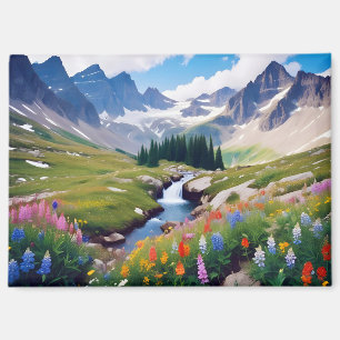 Panorama Landschaft Wiesen Tal Ruhe Natur Magnet