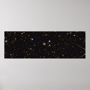 Panorama mit mehrwellenlangen Galaxien   Hubble &  Poster