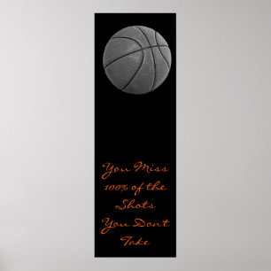 Panorama Motivierend Zitat Basketball Poster