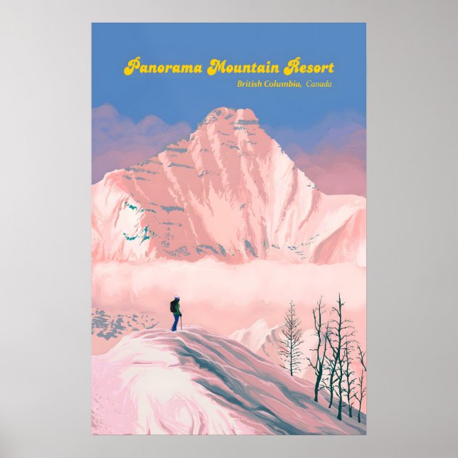 Panorama Mountain Ski Resort Reiseplakat Poster (Vorne)