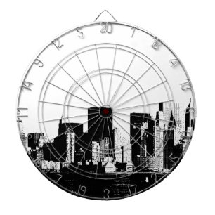Panorama New York City Dartboard Dartscheibe