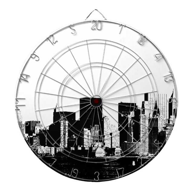 Panorama New York City Dartboard Dartscheibe (vorne)