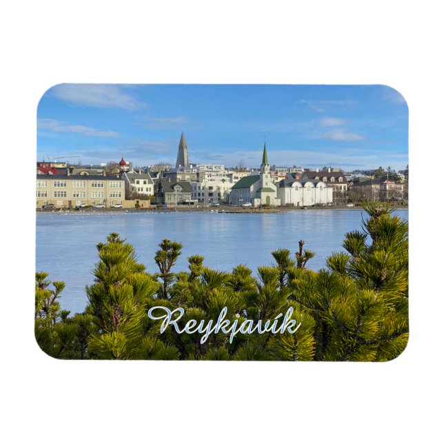 Panorama of Reykjavik Magnet (Horizontal)