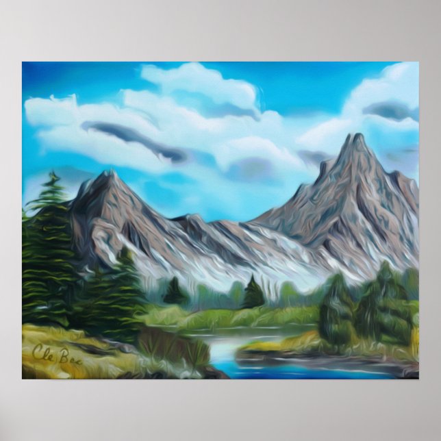 Panorama Rocky Mountain Art Poster (Vorne)