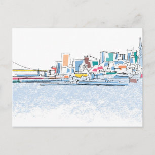 Panorama San Franciso, CA Postkarte