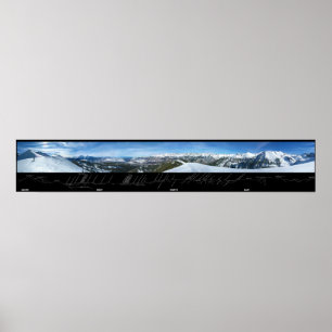 Panorama Telluride Gebirge im Colorado Poster