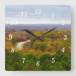 Panorama-Uhr für den Autumn Drive Quadratische Wanduhr