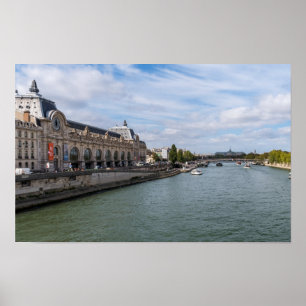 Panorama vom Musée d'Orsay von der Pont Royal - Pa Poster