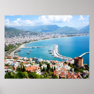 Panorama von Alanya in Turkiye Poster