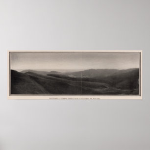 Panorama von den Twin Peaks West bis zum Meer Poster