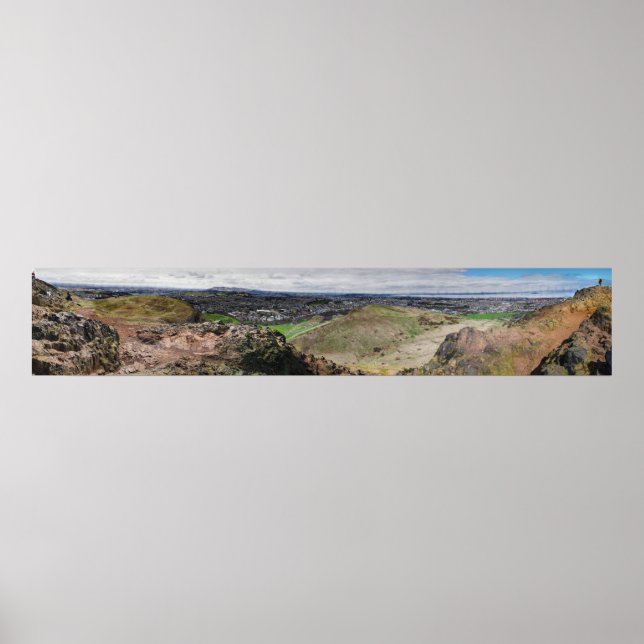 Panorama von Edinburgh Schottland vom Arthur-Platz Poster (Vorne)