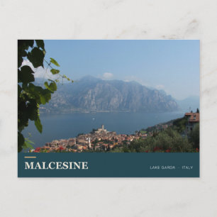 Panorama von Malcesine und Gardasee Postkarte