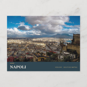 Panorama von Neapel, Vesuv und Bucht Postkarte