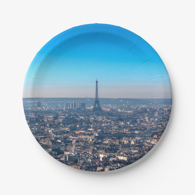 Panorama von Paris Pappteller (Vorderseite)