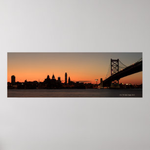 Panorama von Philadelphia, Pennsylvania Poster