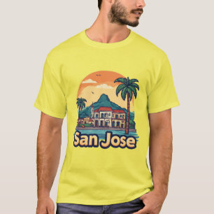 Panorama von San Jose mit dem Capitol Wahrzeichen T-Shirt