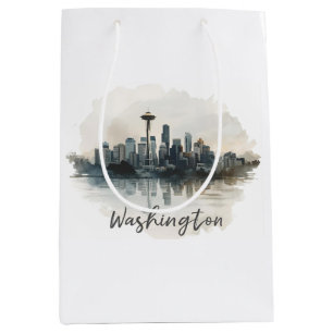 Panorama von Seattle, Washington Mittlere Geschenktüte