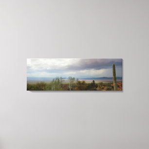 Panoramaaussicht auf Arizona Monsun Landschaft Leinwanddruck
