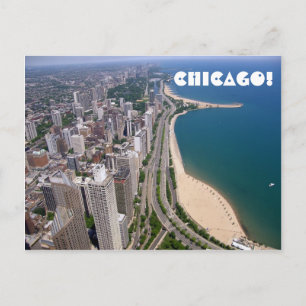 Panoramaaussicht auf Chicago Postkarte