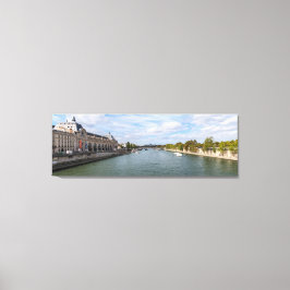 Panoramaaussicht auf das Musee d'Orsay von Pont Ro Leinwanddruck