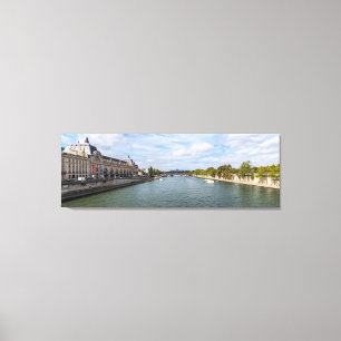 Panoramaaussicht auf das Musee d'Orsay von Pont Ro Leinwanddruck