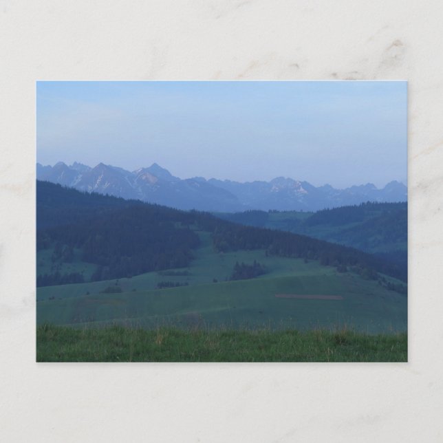 Panoramaaussicht auf den Sonnenaufgang Postkarte (Vorderseite)
