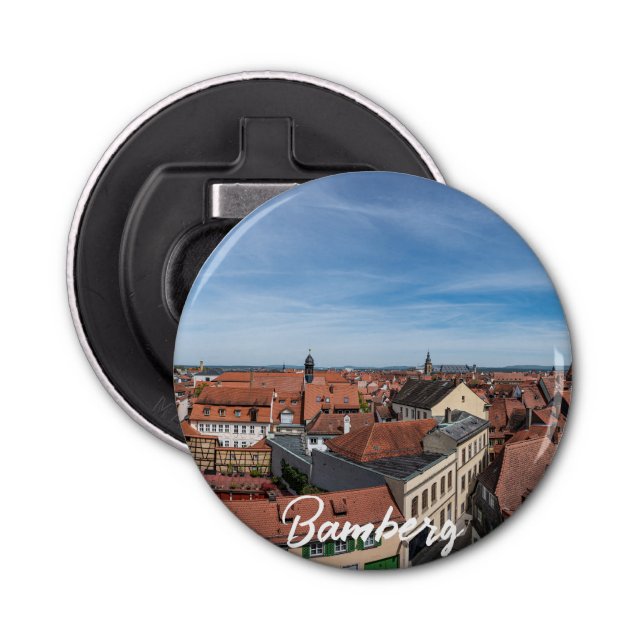 Panoramaaussicht auf die Altstadt von oben in Bamb Flaschenöffner (Vorderseite)