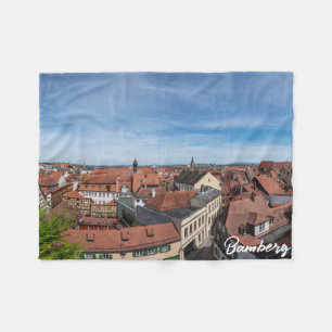 Panoramaaussicht auf die Altstadt von oben in Bamb Fleecedecke
