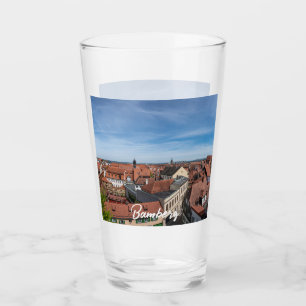Panoramaaussicht auf die Altstadt von oben in Bamb Glas