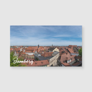 Panoramaaussicht auf die Altstadt von oben in Bamb Magnetkarte