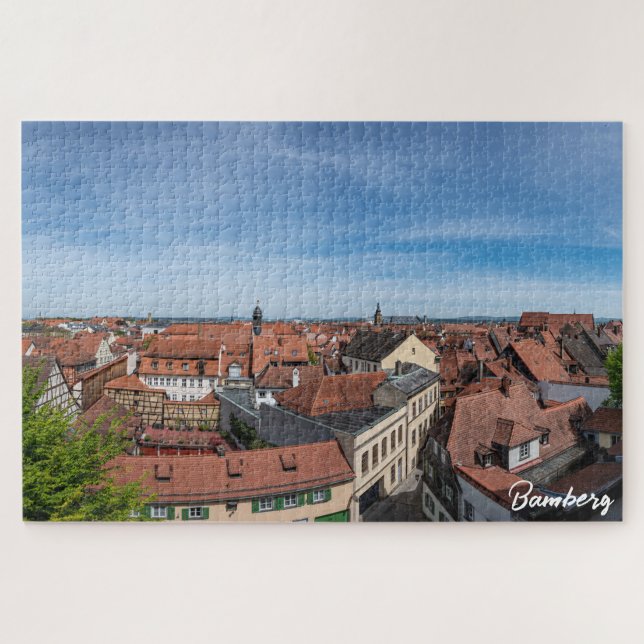 Panoramaaussicht auf die Altstadt von oben in Bamb Puzzle (Horizontal)