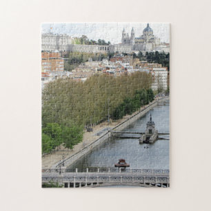 Panoramaaussicht auf Madrid, Spanien Puzzle