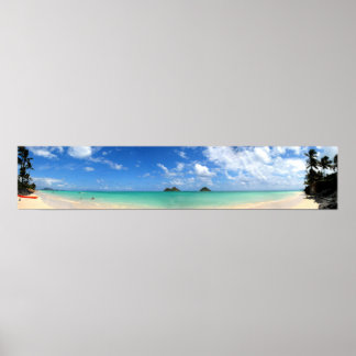 Panoramaaussicht Lanikai Poster
